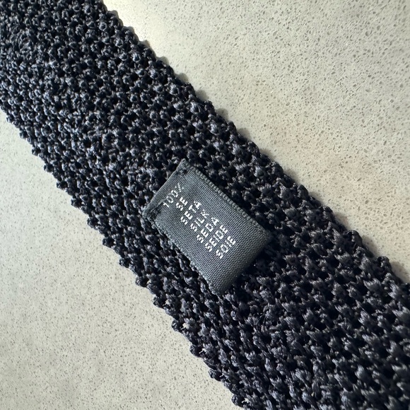 Buck Mason Italian Silk Tie black - NWT - Picture 6 of 6